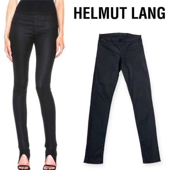 Coated Jeans Helmut Lang Mortar pull-on Skinny pants Cooler than Leather pants😎 - Picture 3 of 16